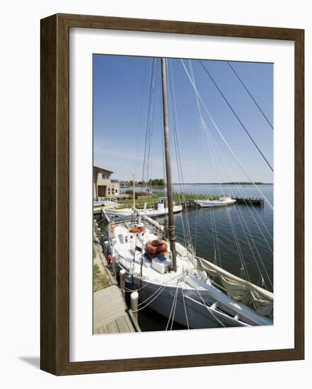 Skipjack Sailing Boat, Chesapeake Bay Maritime Museum, St. Michaels, Maryland, USA-Robert Harding-Framed Photographic Print