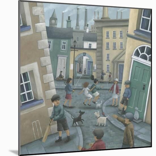 Skipping by the Green Door-Peter Adderley-Mounted Art Print