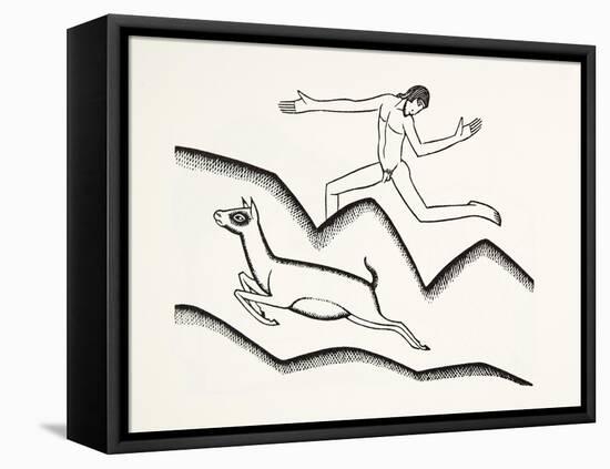 Skipping Upon the Mountains, 1925-Eric Gill-Framed Premier Image Canvas