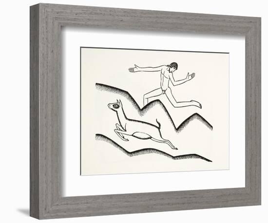 Skipping Upon the Mountains, 1925-Eric Gill-Framed Giclee Print