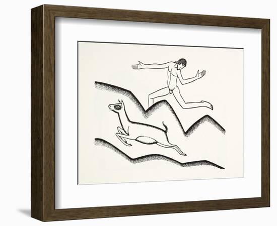 Skipping Upon the Mountains, 1925-Eric Gill-Framed Giclee Print