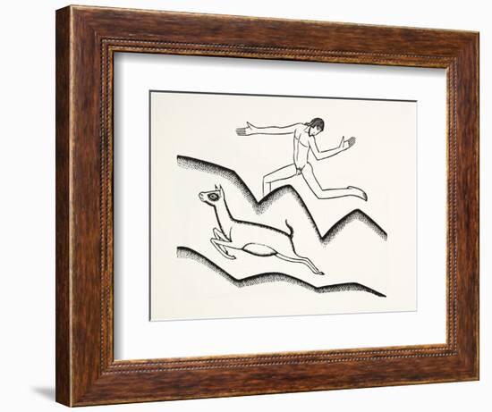 Skipping Upon the Mountains, 1925-Eric Gill-Framed Giclee Print