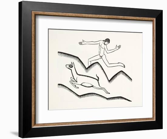 Skipping Upon the Mountains, 1925-Eric Gill-Framed Giclee Print