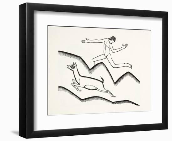 Skipping Upon the Mountains, 1925-Eric Gill-Framed Giclee Print