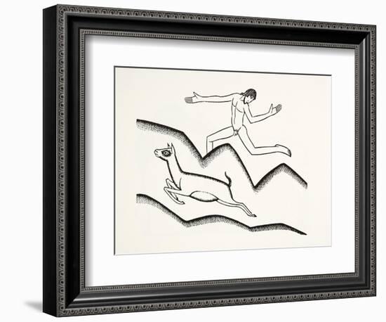 Skipping Upon the Mountains, 1925-Eric Gill-Framed Giclee Print