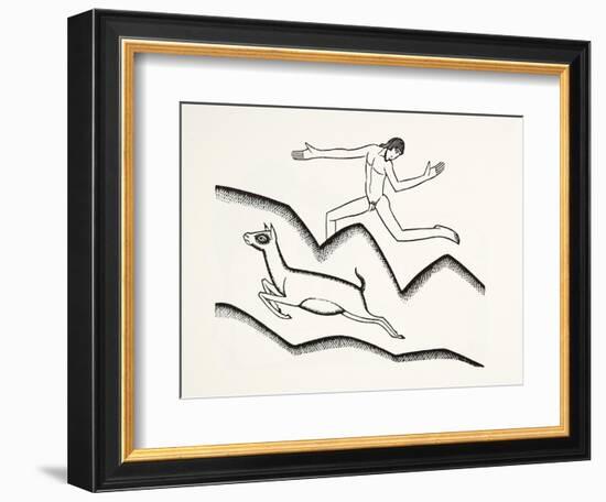 Skipping Upon the Mountains, 1925-Eric Gill-Framed Giclee Print