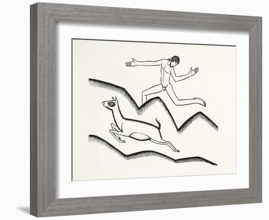 Skipping Upon the Mountains, 1925-Eric Gill-Framed Giclee Print