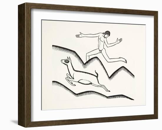 Skipping Upon the Mountains, 1925-Eric Gill-Framed Giclee Print