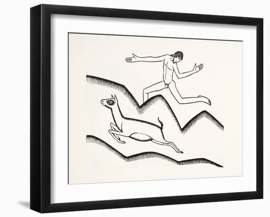 Skipping Upon the Mountains, 1925-Eric Gill-Framed Giclee Print