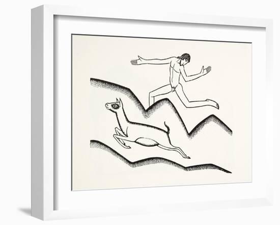 Skipping Upon the Mountains, 1925-Eric Gill-Framed Giclee Print