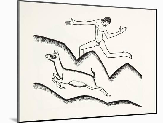 Skipping Upon the Mountains, 1925-Eric Gill-Mounted Giclee Print