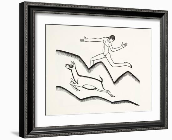 Skipping Upon the Mountains, 1925-Eric Gill-Framed Giclee Print