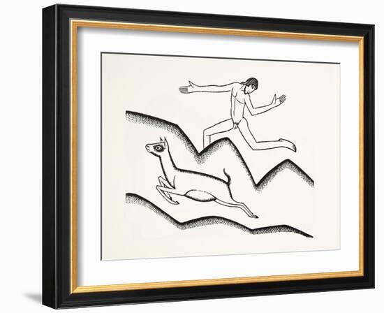 Skipping Upon the Mountains, 1925-Eric Gill-Framed Giclee Print