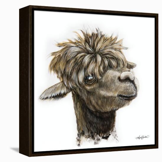 Skippy the Alpaca-Angela Bawden-Framed Stretched Canvas