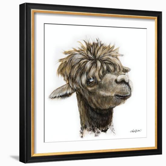 Skippy the Alpaca-Angela Bawden-Framed Premium Giclee Print