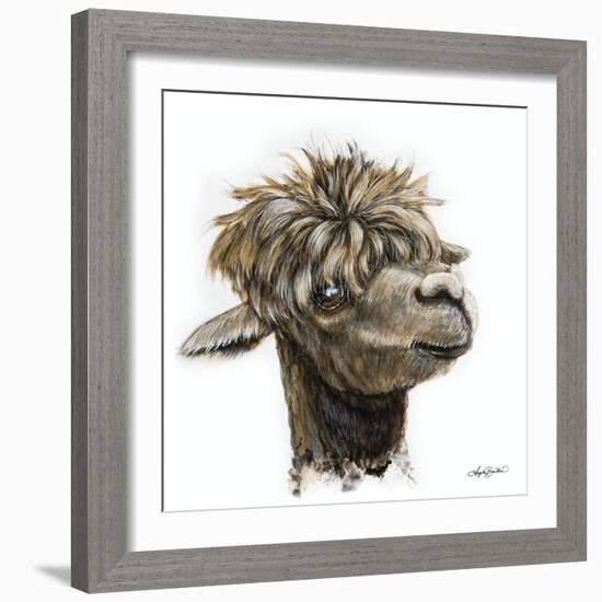 Skippy the Alpaca-Angela Bawden-Framed Art Print