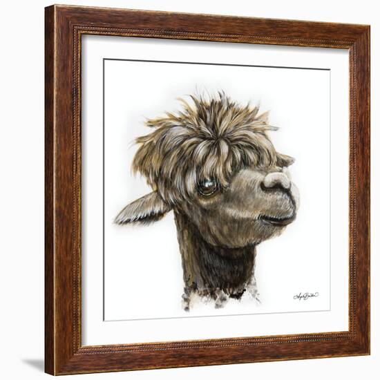 Skippy the Alpaca-Angela Bawden-Framed Art Print