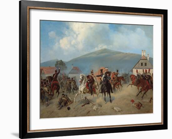 Skirmish During the Hungarian Revolution of 1848-1849, 1881-Alexander Villevalde-Framed Giclee Print