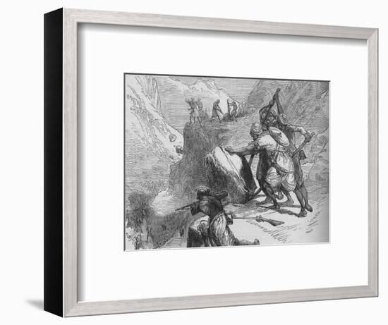 'Skirmish in a Mountain Pass', c1880-Unknown-Framed Giclee Print