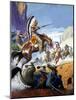 Skirmish Involving Indians and Soldiers-Severino Baraldi-Mounted Giclee Print