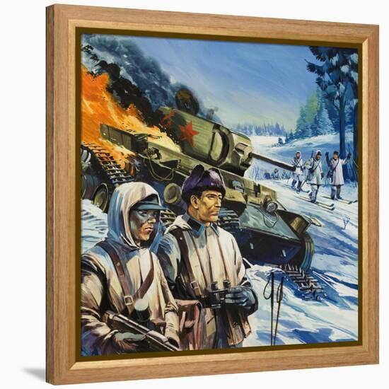 Skirmishes in the Snow-Gerry Wood-Framed Premier Image Canvas