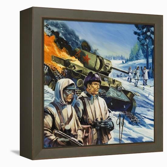 Skirmishes in the Snow-Gerry Wood-Framed Premier Image Canvas