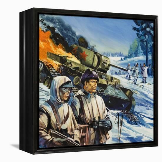 Skirmishes in the Snow-Gerry Wood-Framed Premier Image Canvas