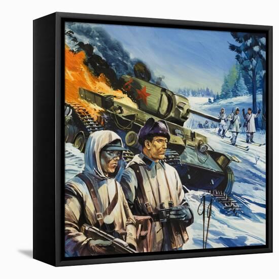 Skirmishes in the Snow-Gerry Wood-Framed Premier Image Canvas