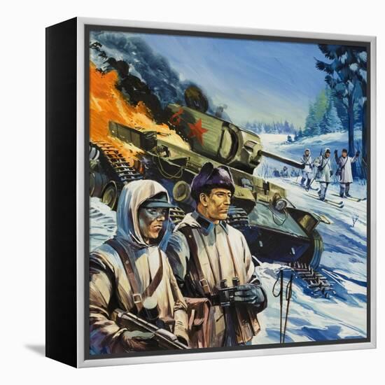Skirmishes in the Snow-Gerry Wood-Framed Premier Image Canvas