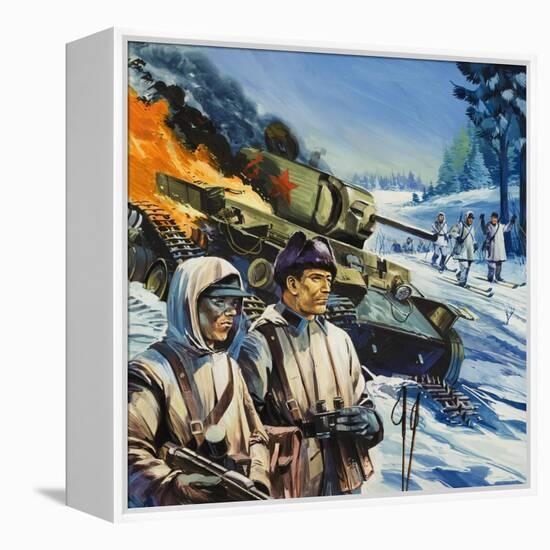 Skirmishes in the Snow-Gerry Wood-Framed Premier Image Canvas