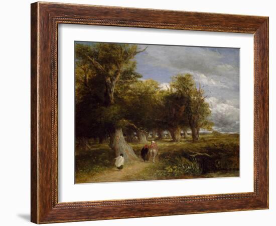 Skirts of the Forest, 1855 (Oil on Canvas)-David Cox-Framed Giclee Print