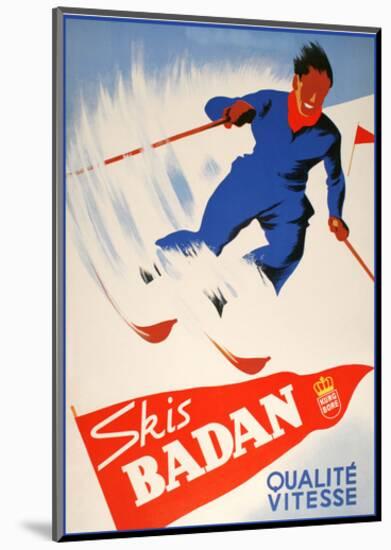 Skis Badan-Vintage Posters-Mounted Giclee Print