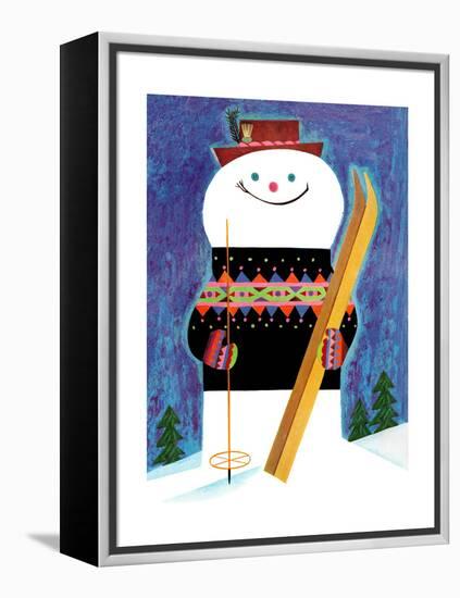 Skis for Snowman - Jack & Jill-Jack Weaver-Framed Premier Image Canvas