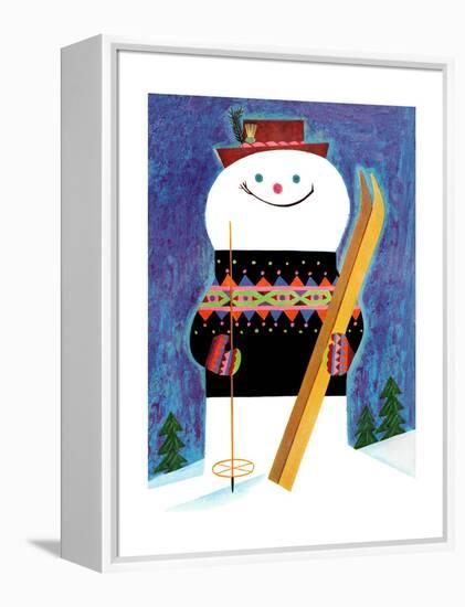 Skis for Snowman - Jack & Jill-Jack Weaver-Framed Premier Image Canvas