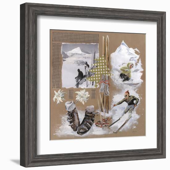 Skis Sapin Vert-Lizie-Framed Art Print