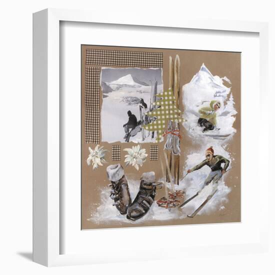 Skis Sapin Vert-Lizie-Framed Art Print