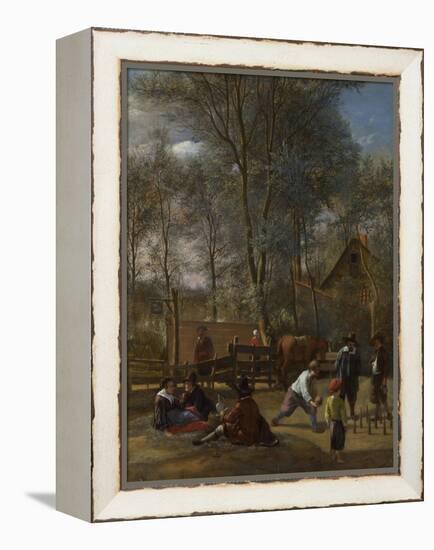 Skittle Players Outside an Inn, Ca 1663-Jan Havicksz Steen-Framed Premier Image Canvas