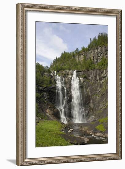 Skjervefossen Waterfall, Near Voss, Hordaland, Norway, Scandinavia, Europe-Gary Cook-Framed Photographic Print