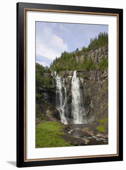 Skjervefossen Waterfall, Near Voss, Hordaland, Norway, Scandinavia, Europe-Gary Cook-Framed Photographic Print