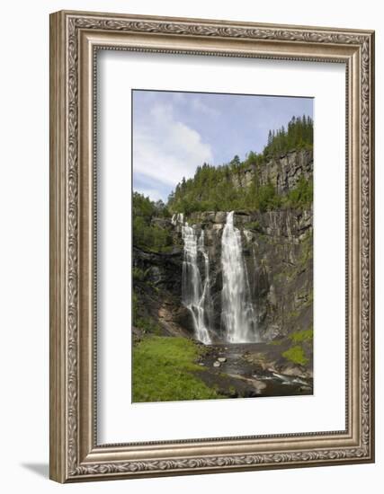 Skjervefossen Waterfall, Near Voss, Hordaland, Norway, Scandinavia, Europe-Gary Cook-Framed Photographic Print