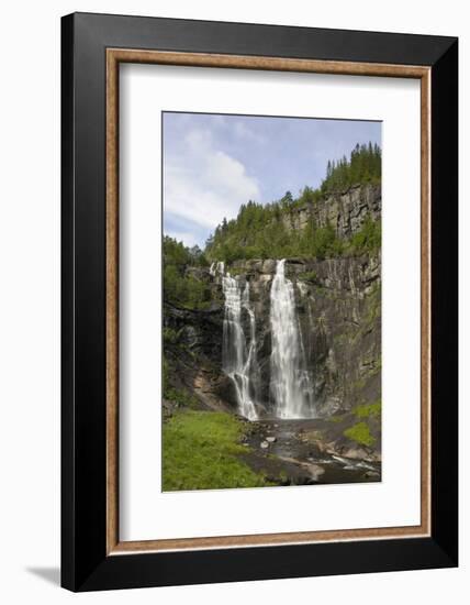 Skjervefossen Waterfall, Near Voss, Hordaland, Norway, Scandinavia, Europe-Gary Cook-Framed Photographic Print