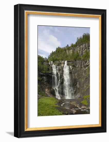 Skjervefossen Waterfall, Near Voss, Hordaland, Norway, Scandinavia, Europe-Gary Cook-Framed Photographic Print