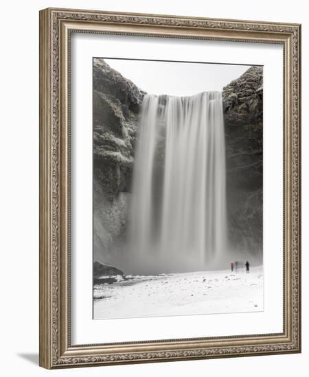 Skogafoss During Winter, One of the Icons of Iceland-Martin Zwick-Framed Photographic Print