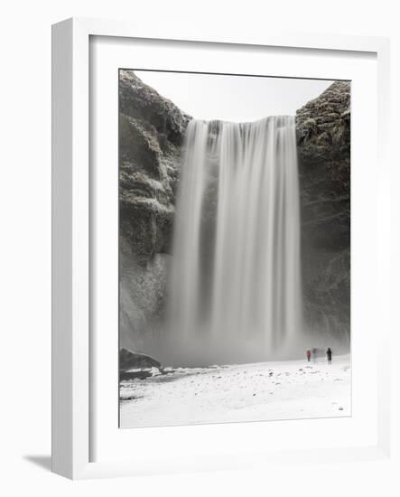 Skogafoss During Winter, One of the Icons of Iceland-Martin Zwick-Framed Photographic Print