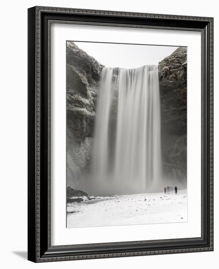 Skogafoss During Winter, One of the Icons of Iceland-Martin Zwick-Framed Photographic Print