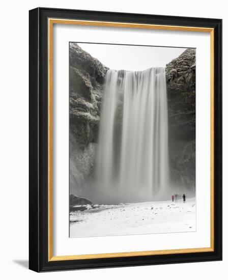 Skogafoss During Winter, One of the Icons of Iceland-Martin Zwick-Framed Photographic Print