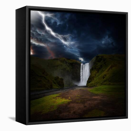 Skógafoss - Iceland-Philippe Sainte-Laudy-Framed Premier Image Canvas