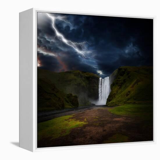 Skógafoss - Iceland-Philippe Sainte-Laudy-Framed Premier Image Canvas