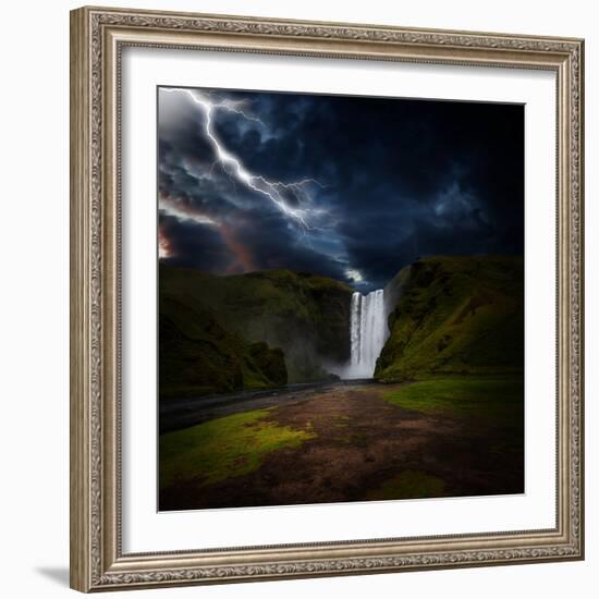 Skógafoss - Iceland-Philippe Sainte-Laudy-Framed Photographic Print