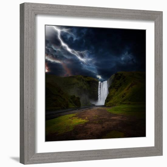 Skógafoss - Iceland-Philippe Sainte-Laudy-Framed Photographic Print